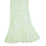 TWO PALMS Womens Day Dress Green 90s Floral Sleeveless Long L
