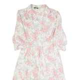 AS ELLIOT Womens A-Line Dress Cream 90s Floral Long M