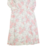 AS ELLIOT Womens A-Line Dress Cream 90s Floral Long M