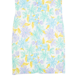 Womens Pencil Dress Cream 90s Floral Sleeveless Knee Length L