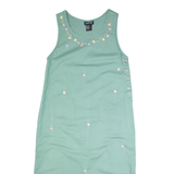 JAMIE BROOKE Womens Dungaree Dress Blue 90s Sleeveless Long S