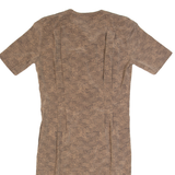 LIZ CLAIRBORNE Womens Pencil Dress Brown 90s Crazy Pattern Midi M