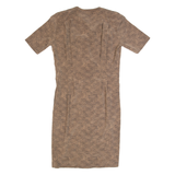 LIZ CLAIRBORNE Womens Pencil Dress Brown 90s Crazy Pattern Midi M