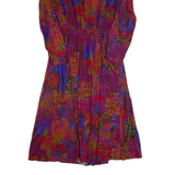 CHEL'SEA LTD Womens A-Line Dress Red 90s Crazy Pattern Long S