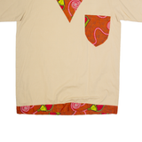 Womens Shirt Dress Beige Short Sleeve Knee Length L