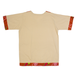 Womens Shirt Dress Beige Short Sleeve Knee Length L