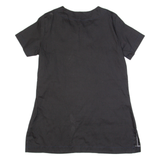 Womens Shift Dress Black Short Sleeve Knee Length S