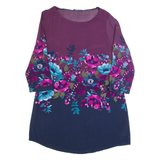 JOULES Womens Day Dress Purple Floral Knee Length UK 14