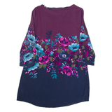 JOULES Womens Day Dress Purple Floral Knee Length UK 14