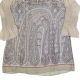 ZARA WOMAN Womens Shift Dress Grey Paisley Long Sleeve Short M