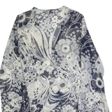 PHASE EIGHT Womens Day Dress Black Crazy Pattern Long Sleeve Knee Length UK 8