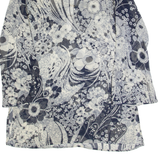 PHASE EIGHT Womens Day Dress Black Crazy Pattern Long Sleeve Knee Length UK 8