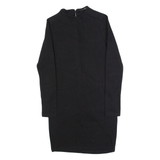 ZARA Womens Bodycon Dress Black Long Sleeve Knee Length S