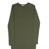 ZARA TRAFALUC Womens Bodycon Dress Green Long Sleeve Midi S