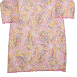 BELLADONNA Womens Day Dress Pink Paisley Knee Length S