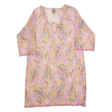 BELLADONNA Womens Day Dress Pink Paisley Knee Length S
