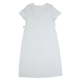 JOULES Womens A-Line Dress Blue Striped Short Sleeve Long UK 12