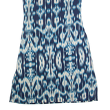 EAST Womens Bodycon Dress Blue Crazy Pattern Sleeveless Knee Length UK 10