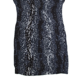 MINT VELVET Womens Shift Dress Grey Spotted Short Sleeve Midi UK 14