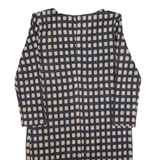 PHASE EIGHT Womens Bodycon Dress Black Spotted Long Sleeve Knee Length UK 8