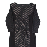 PHASE EIGHT Womens Bodycon Dress Black Lace Long Sleeve Knee Length UK 14