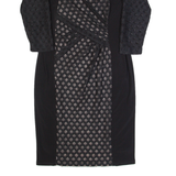 PHASE EIGHT Womens Bodycon Dress Black Lace Long Sleeve Knee Length UK 14