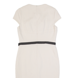KAREN MILLEN Womens Mermaid Dress Cream Short Sleeve Midi UK 14