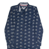 TOMMY HILFIGER Boats Womens Shirt Dress Blue Long Sleeve Knee Length XS