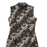 COAST Womens Bodycon Dress Black Striped Sleeveless Short UK 10