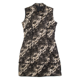 COAST Womens Bodycon Dress Black Striped Sleeveless Short UK 10