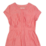 BODEN Womens Day Dress Red Short Sleeve Knee Length UK 14