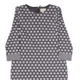 PHASE EIGHT Womens Bodycon Dress Grey Polka Dot Long Sleeve Knee Length UK 12