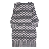 PHASE EIGHT Womens Bodycon Dress Grey Polka Dot Long Sleeve Knee Length UK 12