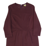 HOBBS LONDON Womens Pencil Dress Purple Long Sleeve Knee Length UK 16