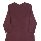 HOBBS LONDON Womens Pencil Dress Purple Long Sleeve Knee Length UK 16
