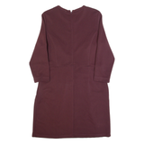 HOBBS LONDON Womens Pencil Dress Purple Long Sleeve Knee Length UK 16