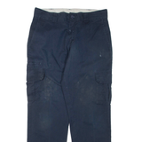 DICKIES Mens Trousers Blue Regular Straight W32 L32