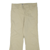 DICKIES Womens Trousers Beige Regular Flared W32 L30