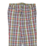 LAUREN RALPH LAUREN Check Womens Trousers Green Regular Tapered W36 L30