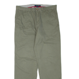 TOMMY HILFIGER Mens Trousers Green Regular Straight W33 L32