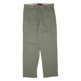 TOMMY HILFIGER Mens Trousers Green Regular Straight W33 L32