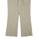 LEE Houndstooth Womens Trousers Beige Regular Flared W36 L30