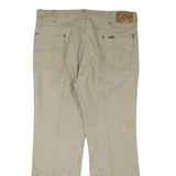 LEE Houndstooth Womens Trousers Beige Regular Flared W36 L30