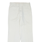 DICKIES Womens Trousers White Regular Straight W30 L30