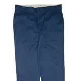 DICKIES Mens Trousers Blue Regular Tapered W42 L32