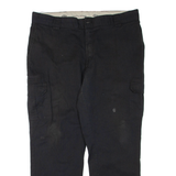 DICKIES Cargo Mens Trousers Black Regular Straight W40 L32