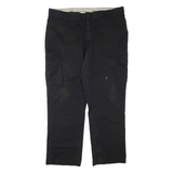 DICKIES Cargo Mens Trousers Black Regular Straight W40 L32
