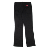 DICKIES Womens Trousers Black Regular Flared W32 L32