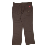DICKIES Mens Trousers Brown Regular Bootcut W34 L28