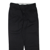 DICKIES Mens Trousers Black Regular Straight W36 L32